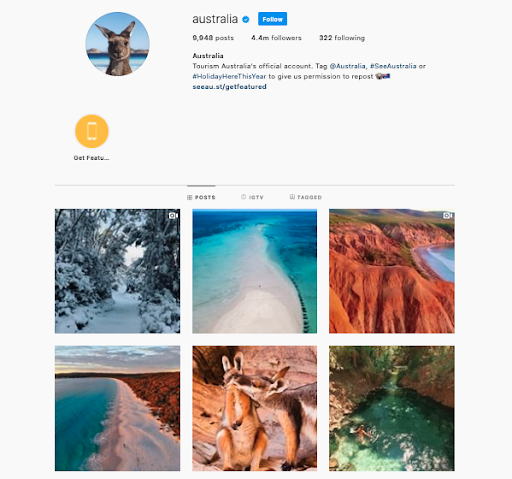 marketing example instagram australia