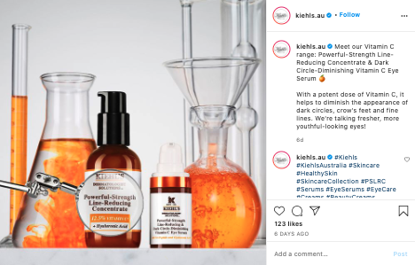 Kiehls skincare social media marketing examples
