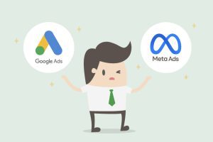 A short man asking the big marketing question: Google Ads vs Meta Ads