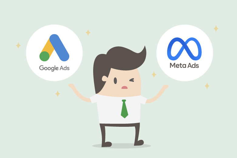 A short man asking the big marketing question: Google Ads vs Meta Ads