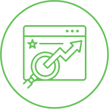 SEO Services with up and to the right arrow