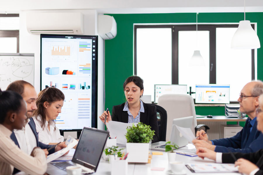 Brand agency meeting after getting SEO Optimisation