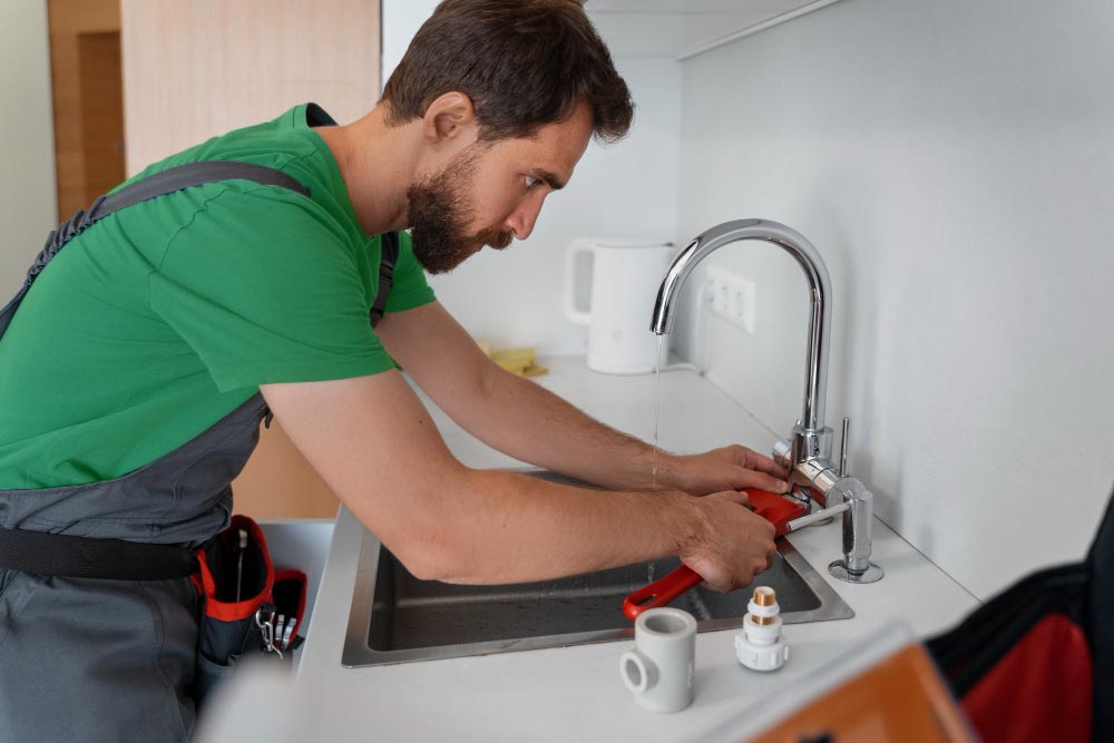 Plumber doing work after getting SEO Optimisation