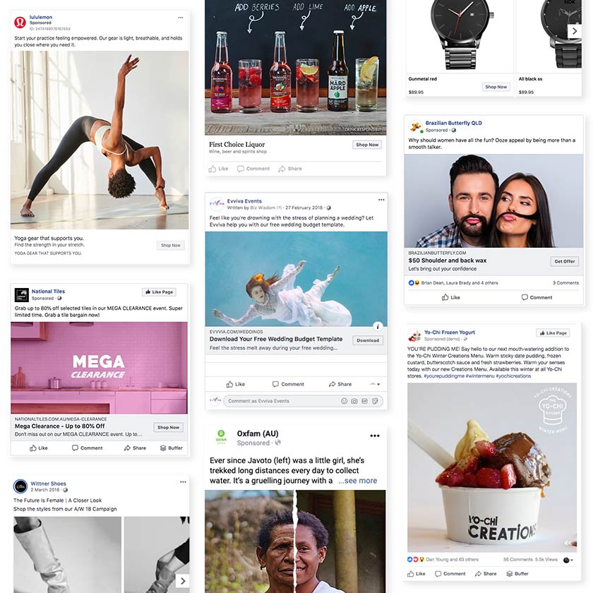 facebook ad creative examples darwin