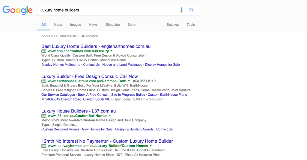 home-builder-paid-search-ad-example