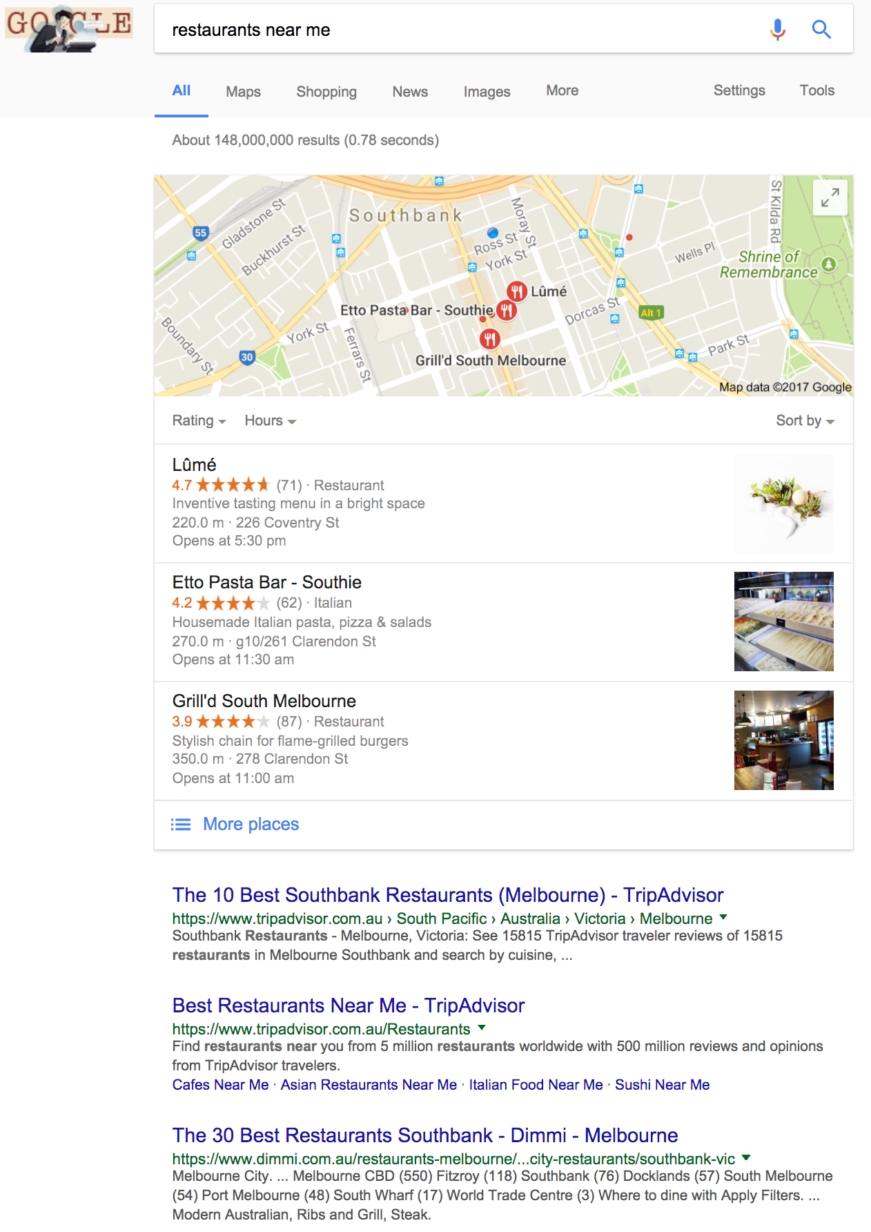 local-restaurant-serp-example